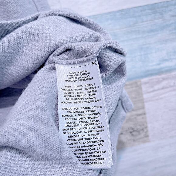 POLO Ralph Lauren Ralphs Tiger Embroidered Shirt Gray Stripe Tipped Boys Small 8 - Picture 7 of 9